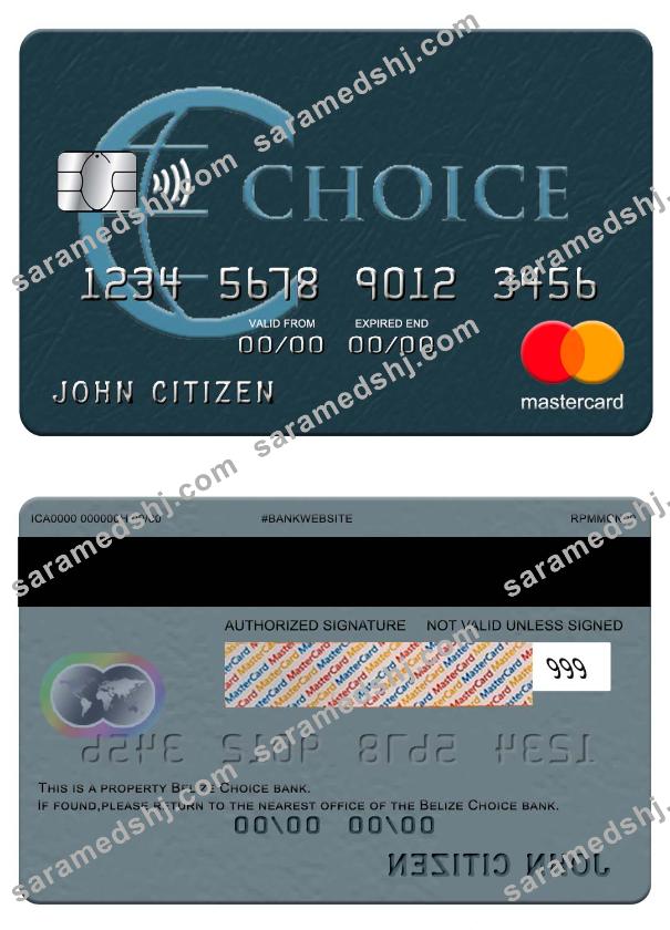 Belize Choice bank mastercard